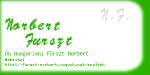 norbert furszt business card
