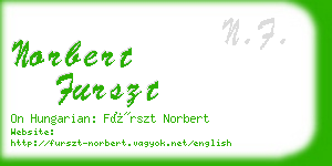 norbert furszt business card